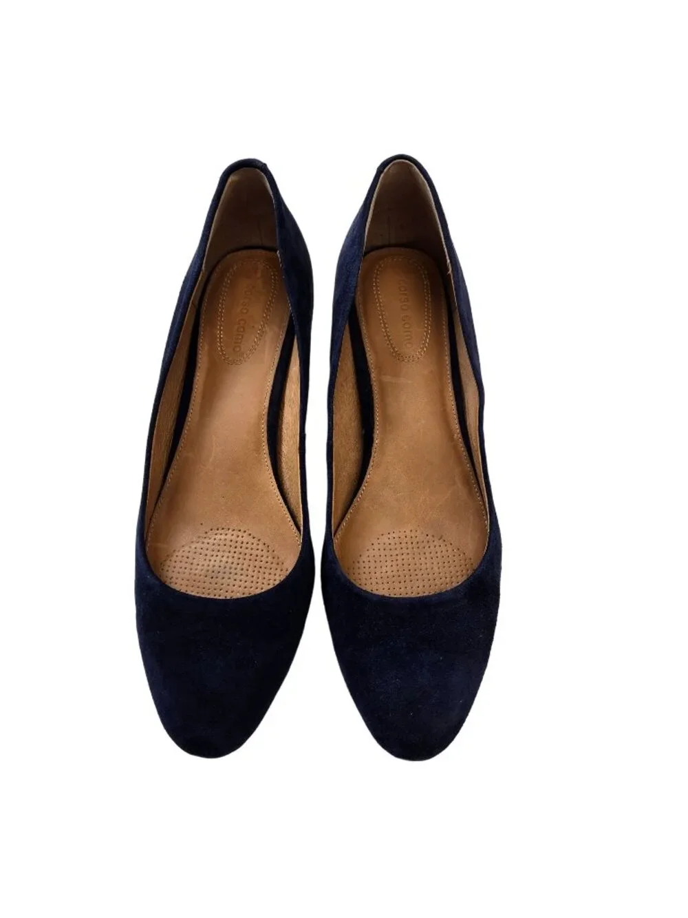 Corso Como Suede Leather Rounded Toe Heels Size 10M